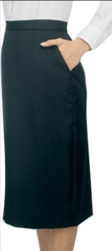 Henry Segal 6200 Black Below-The-Knee Basic Skirt