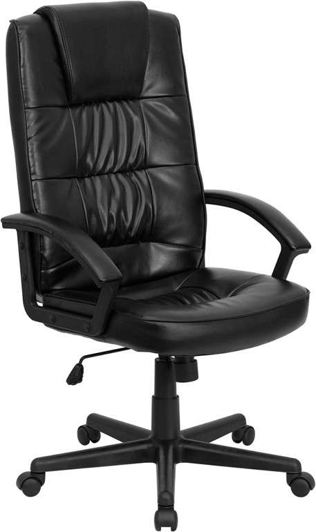 Flash Furniture GO-7102-GG High Back Black Leather Executive Office Chair