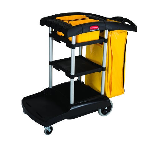 High Capacity Cleaning Cart, Black