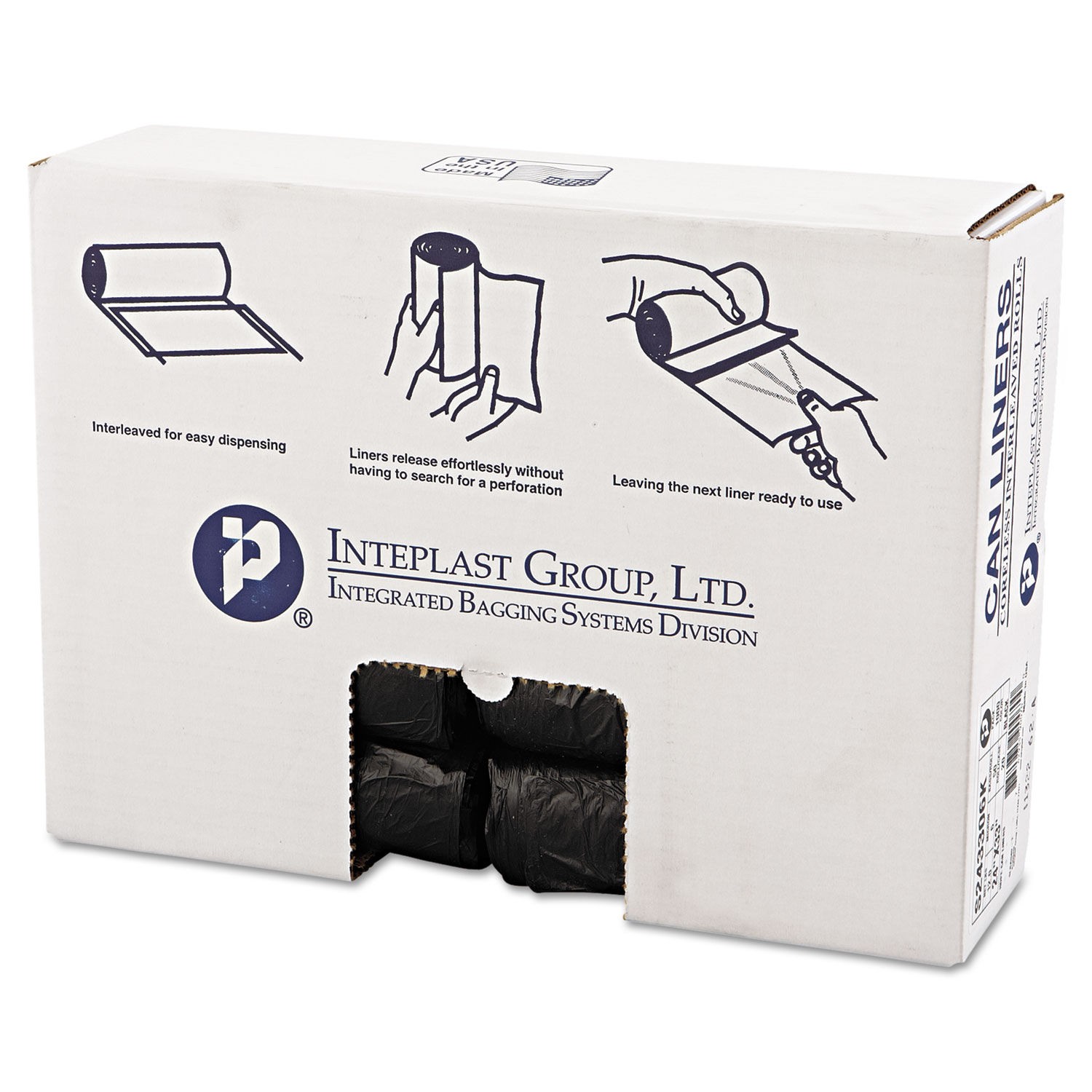 High-Density Can Liner, 24 x 33, 16-Gallon, 6 Micron, Black