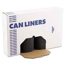 High-Density Can Liners, 60 gal, 14 microns, 38" x 58", Black, 200/Carton