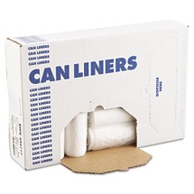 High-Density Can Liners with AccuFit Sizing, 23 gal, 14 microns, 29" x 45", Natural, 250/Carton