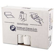 High-Density Interleaved Commercial Can Liners, 45 gal, 16 microns, 40" x 48", Clear, 250/Carton