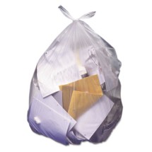 High-Density Waste Can Liners, 45 gal, 12 microns, 40" x 48", Natural, 250/Carton