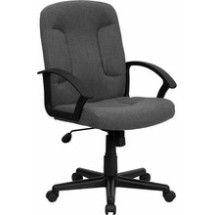 Flash Furniture GO-ST-6-GY-GG Mid-Back Gray Fabric Executive Office Chair