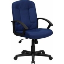Flash Furniture GO-ST-6-NVY-GG Mid-Back Navy Fabric Executive Office Chair