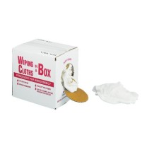 Multipurpose Reusable Wiping Cloths, Cotton, White, 5lb Box