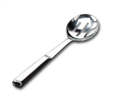 TableCraft 4334 Hollow Handle Stainless Steel 11-3/4" Slotted Serving Spoon