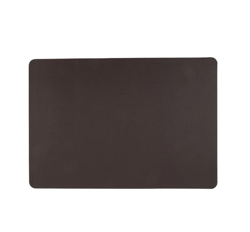 Home Details Dark Brown Faux Leather Double-Sided Placemat
