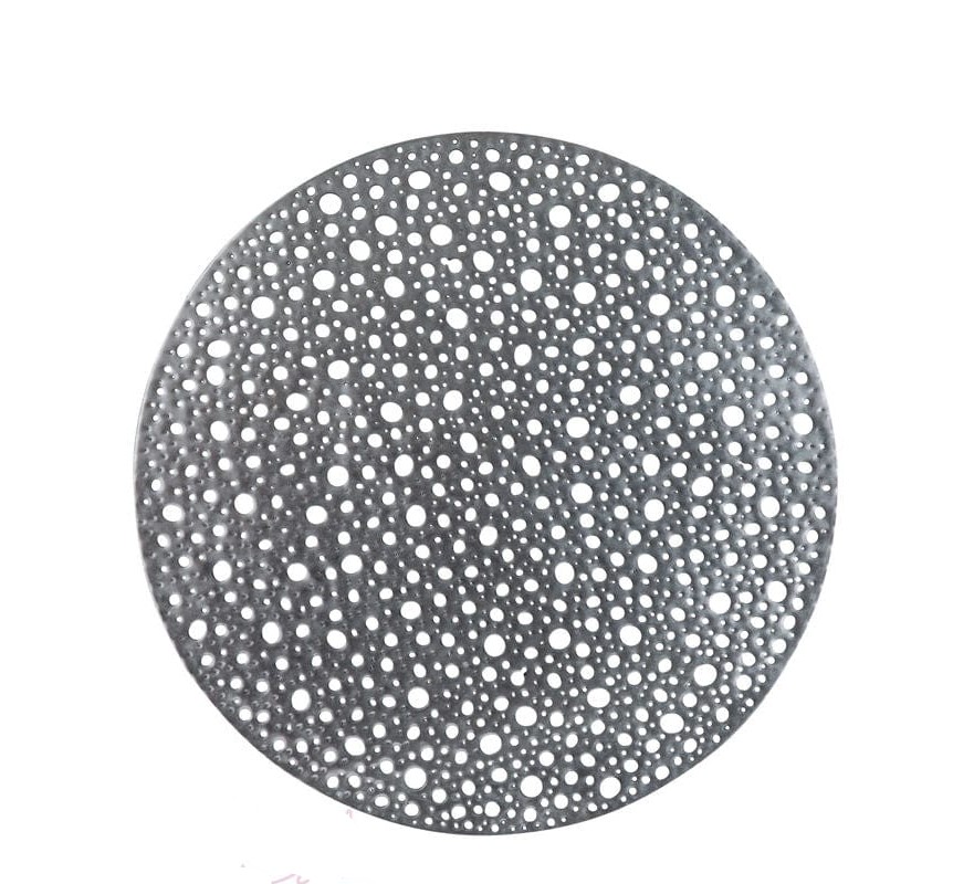 Home Details Round Silver Moon  Laser Cut Placemat 15"