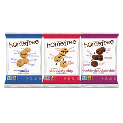 Homefree Gluten Free Mini Cookies Variety Pack, 30/Carton