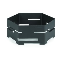 Rosseto SM133 Small Black Matte Steel Hexagon Riser 14&quot; x 14&quot; x 5&quot;H