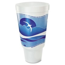 Dart Horizon Hot/Cold Foam Cup 44 oz., Ocean Blue/White, 300/Carton
