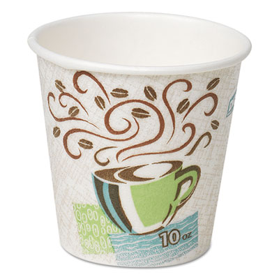 Hot Cups, Paper, 10oz, Coffee Dreams Design, 25/Pack