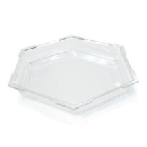 Rosseto SA102 Honeycomb&trade; Large Clear Acrylic Ice Bath Cooler 18&quot; x 18&quot; x 2&quot;H