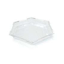 Rosseto SA100 Honeycomb&trade; Small Clear Acrylic Ice Bath Cooler 14&quot; x 14&quot; x 1.5&quot;H