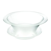Rosseto SA112 Round Frosted Acrylic Bowl Ice Bath Cooler & Drip Tray 17&quot; x 17&quot; x 9&quot;H