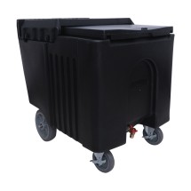 CAC China ICCD-126K Black Insulated Mobile Ice Caddy