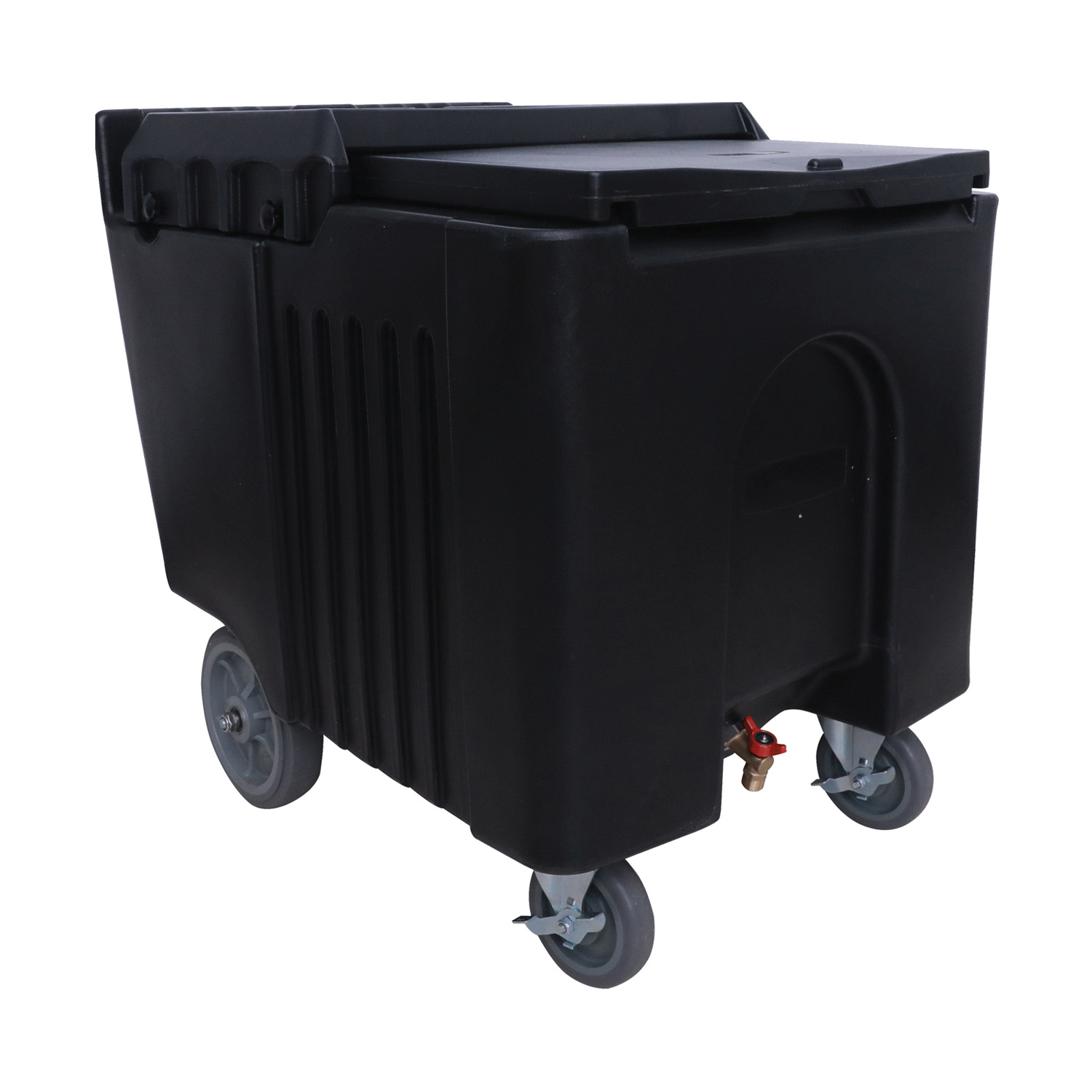 CAC China ICCD-126K Black Insulated Mobile Ice Caddy