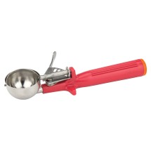 Winco ICOP-24 Ice Cream Disher with One Piece Red Handle, Size 24