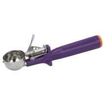 Winco ICOP-40 Ice Cream Disher with One Piece Purple Handle, Size 40