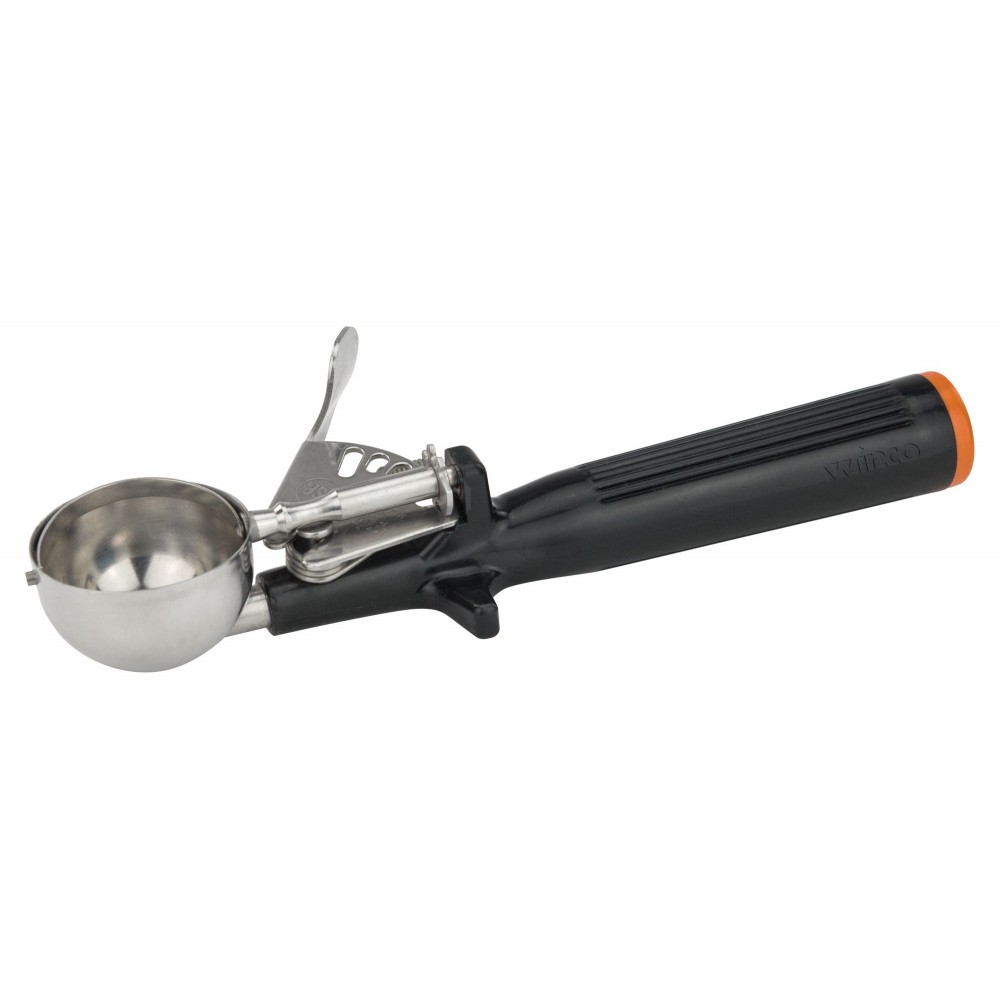 Winco ICOP-30 Black Size 30 Ice Cream Disher with One-Piece Handle