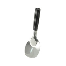 CAC China SICS-1 Stainless Steel Ice Cream Spade with Black Handle 9 &quot;