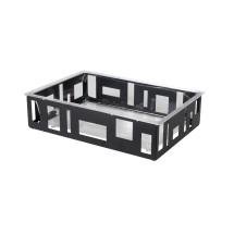 Rosseto SM114 Extra Large Rectangular Black Matte Ice Tub With Acrylic Insert 26.5&quot; x 18.5&quot; x 7&quot;H