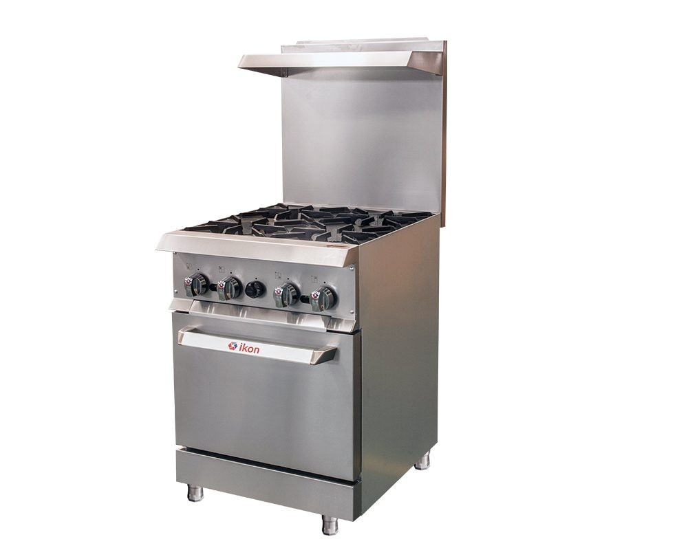 Ikon IR-4-24 4-Burner Gas Range with (1) Oven 24"
