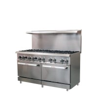 Ikon IR-6B-24MG-60 6-Burner Gas Range with 3/4&quot; Griddle Plate and (2) Ovens, 60&quot; 
