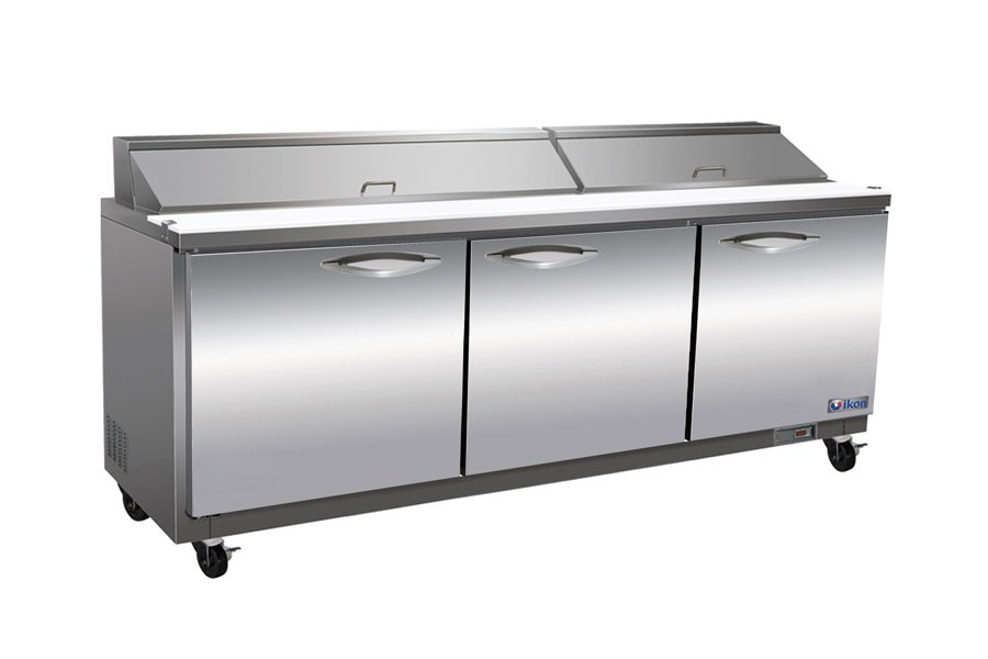 Ikon ISP72 Three Door Refrigerated Sandwich / Salad Prep Table 72"