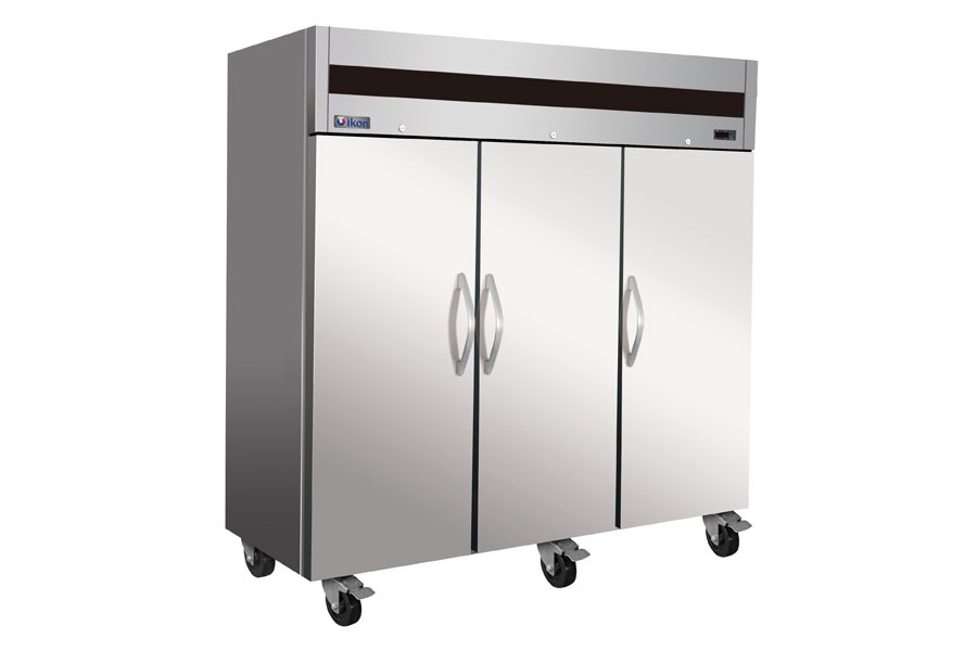 Ikon IT82F-DV Three Door Reach-In Top Mount Freezer 81"