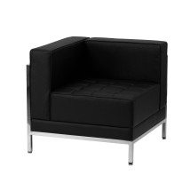 Flash Furniture ZB-IMAG-LEFT-CORNER-GG Imagination Series Contemporary Black Leather Left Corner Chair