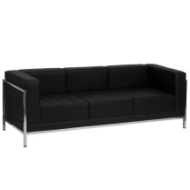 Flash Furniture ZB-IMAG-SOFA-GG Imagination Series Contemporary Black Leather Sofa