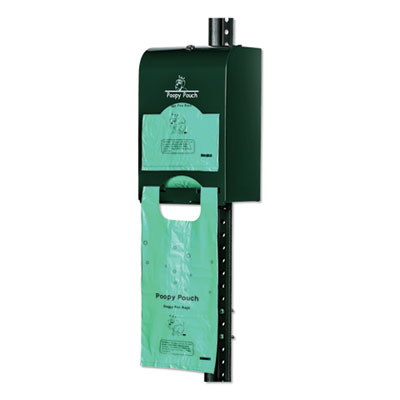 Imperial Pet Waste Bag Dispenser, Holds 800 Poopy Pouch Tie Handle Pet Waste Bags, Hunter Green