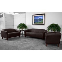 Flash Furniture 111-SET-BN-GG Imperial Series Reception Set in Brown
