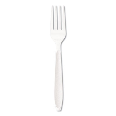 Impress Heavyweight Full-Length Polystyrene Cutlery, Fork, White, 1000/Carton
