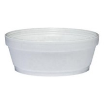 Dart White Squat Foam Food Container, 8 oz, 500/Carton