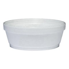 Insulated Super Squat Foam Bowl, White, 8 oz, 500/Carton