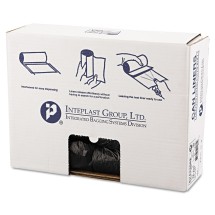 High-Density Commercial Can Liners, 16 gal, 8 microns, 24&quot; x 33&quot;, Black, 1,000/Carton