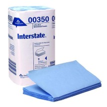 Interstate Windshield Towels, 9.5 X 10.25, 2-Ply, Blue