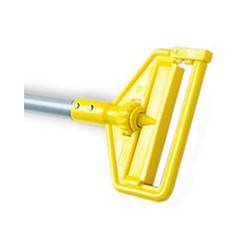 Invader Fiberglass Side-Gate Wet-Mop Handle, 54", Gray/Yellow