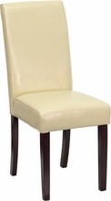 Flash Furniture BT-350-IVORY-050-GG Ivory Leather Upholstered Parsons Chair