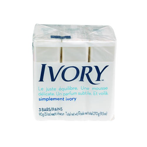 Ivory Bath Soap Bars, Individually Wrapped, 3.1 oz., 72 Bars/ Carton