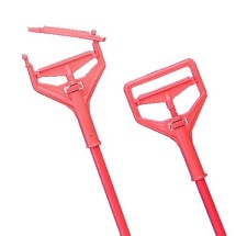 Janitor Style Screw Clamp Mop Handle, Fiberglass, 64, Safety Orange
