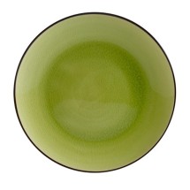 CAC China 666-16-G Japanese Style 10&quot; Coupe Plate, Golden Green