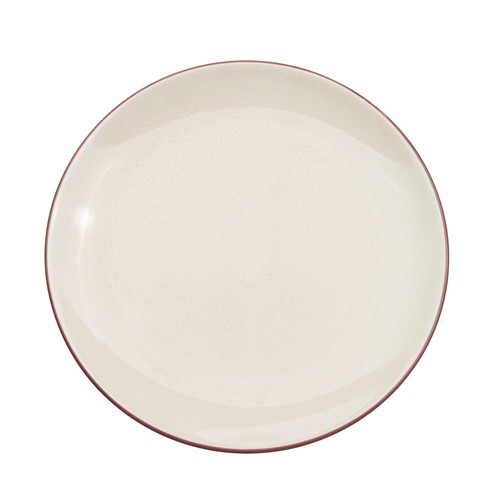 CAC China 666-16-W Japanese Style 10" Coupe Plate, Creamy White
