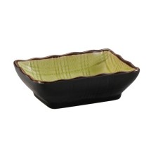 CAC China 666-32-G Japanese Style 3-1/4&quot; x 2-1/2&quot; Sauce Dish, Golden Green