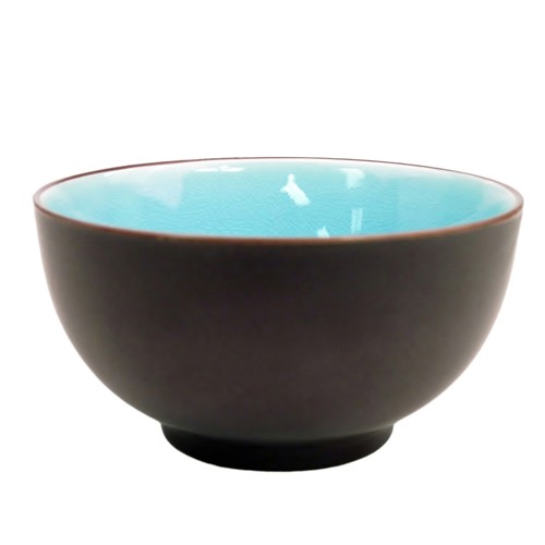 CAC China 666-4-BLU Japanese Style 4-3/4" Rice Bowl, Lake Water Blue
