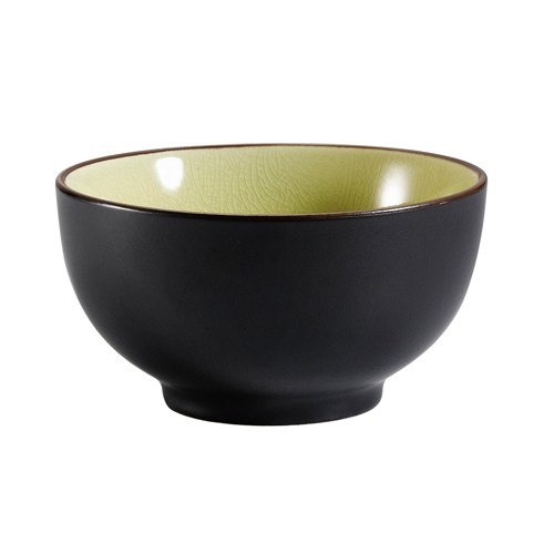 CAC China 666-4-G Japanese Style 4-3/4" Rice Bowl, Golden Green